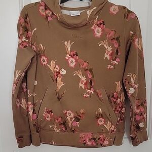 Floral Brown Nike Girls Hoodie